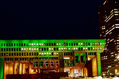 Boston City Hall Goes Green in Sync with Paris Agreement