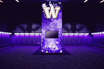 Huskies Football Team’s Locker Room Gets New 1.1 Miles LED  Light