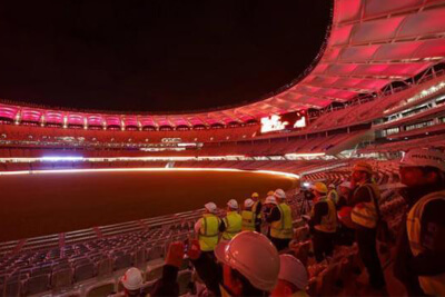 Spectacular Light Show At The Perth Stadium