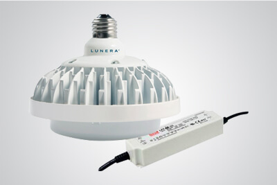 Lunera Lighting’s Susan Lamp E26 LED Retrofit Kit converts HID fixtures