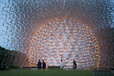 Aluminium honeycomb structure hums to the sound of bees