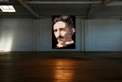 ‘Electric Portrait’ lighting pays homage to Tesla