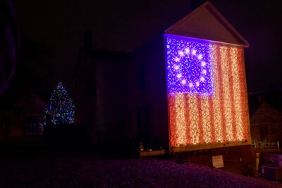 Historic Richmond Town Gets LoBaido’s Patriotic LED Light Installation