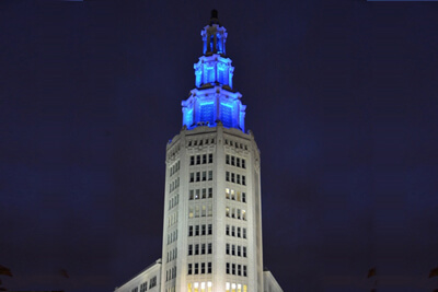 The Electric Tower in Buffalo Gets Illuminated With LED Lighting
