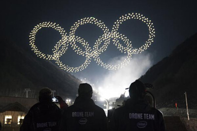 LED Drones Made Constellations at the Winter Olympics 2018