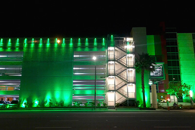 Elation SixPar Lightens Up Children’s Hospital Green in Orange County