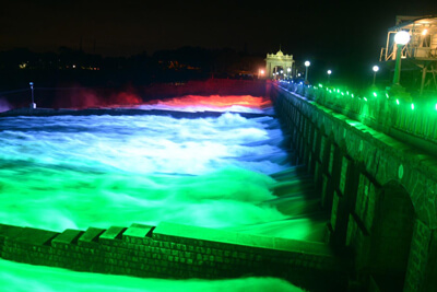 KRS Dam in Mysore Enthralls Everyone With LEDs