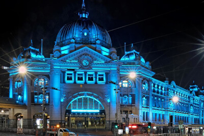 New LED Installation Lights Up Flinders Street Station