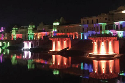Colour Changing LEDs Illuminate Temples at Ayodhya