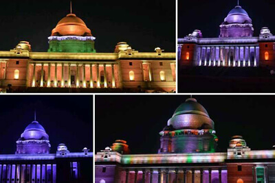Rashtrapati Bhavan Gets Dynamic Façade Lighting to Mark 70th Republic Day