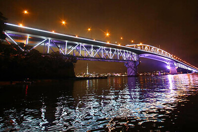 Auckland Harbour Bridge Shimmers with LEDs on New Year’s Eve