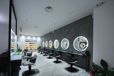 SHE Hairdressing Salon Shimmers with Zumtobel Lighting