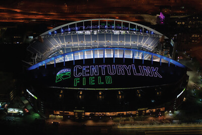 Seattle Seahawks & CenturyLINK Field Shines Bright