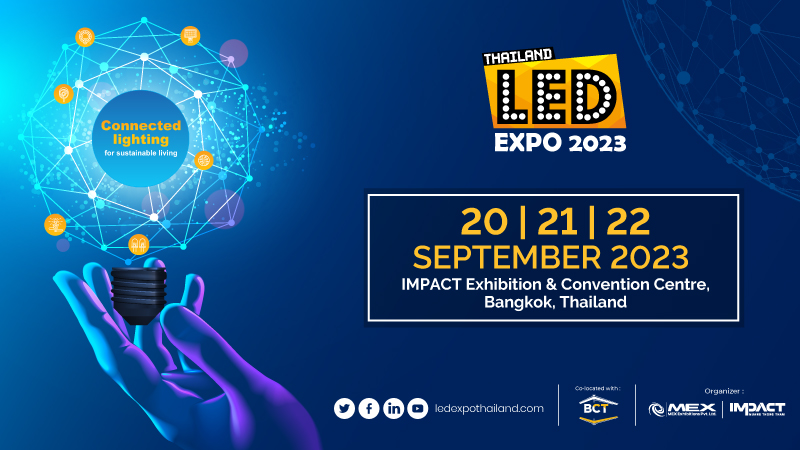 LED Expo Thailand 2023 – The platform which brings together ‘Energy Efficiency and Digitalization for SMART Lighting’